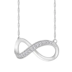 1/10 CTW Diamond Infinity 18-inch Pendant in 10KT White Gold