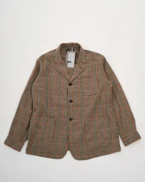 4B Cuffs Jacket Wool Linen Cotton Glen Plaid