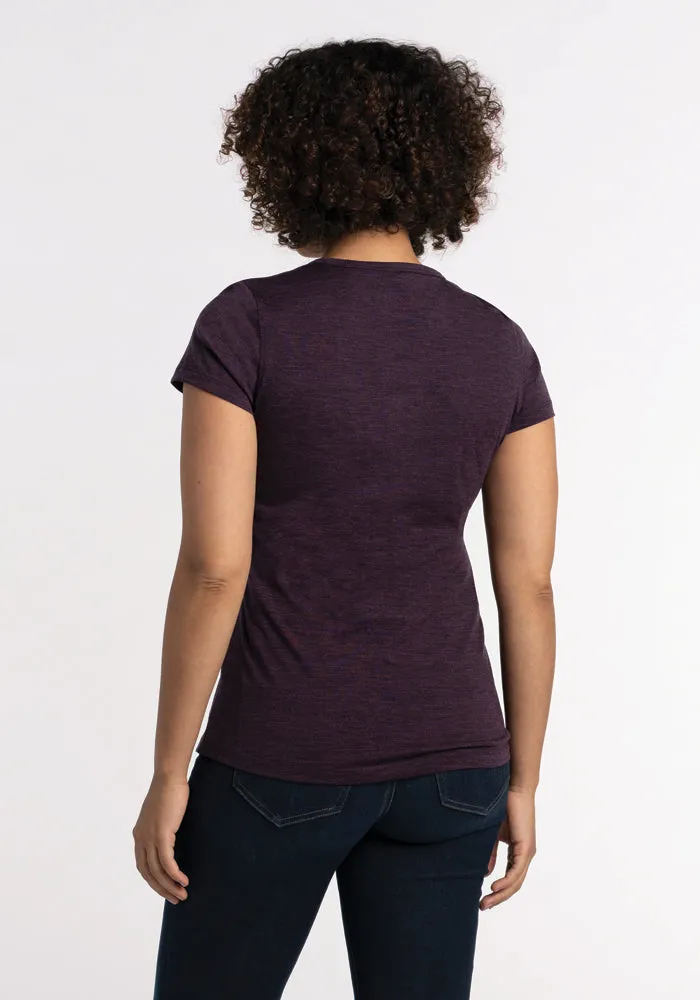 Addie Short Sleeve Crew - Deep Plum