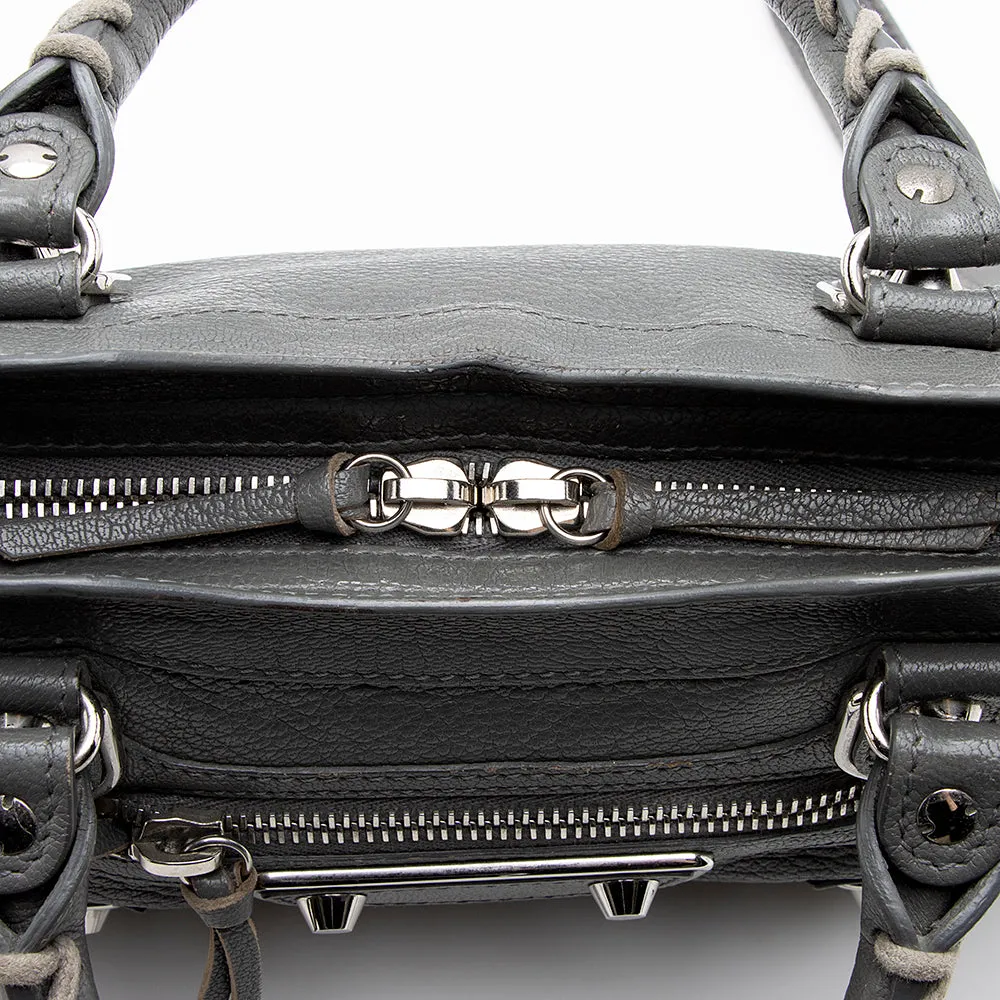 Balenciaga Chevre Metal Edge City Mini Satchel (SHF-18937)