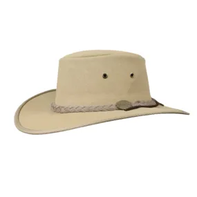 Barmah 1054 BE Beige Drover Allover Canvas Hat