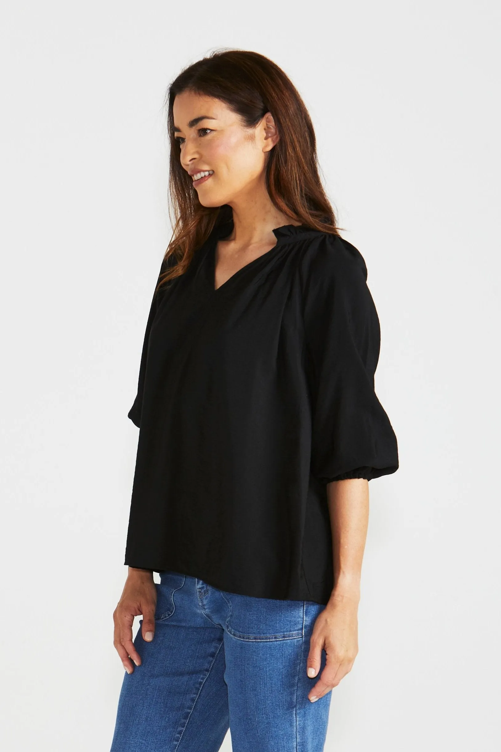 Betty Basics Cecilia Blouse Black