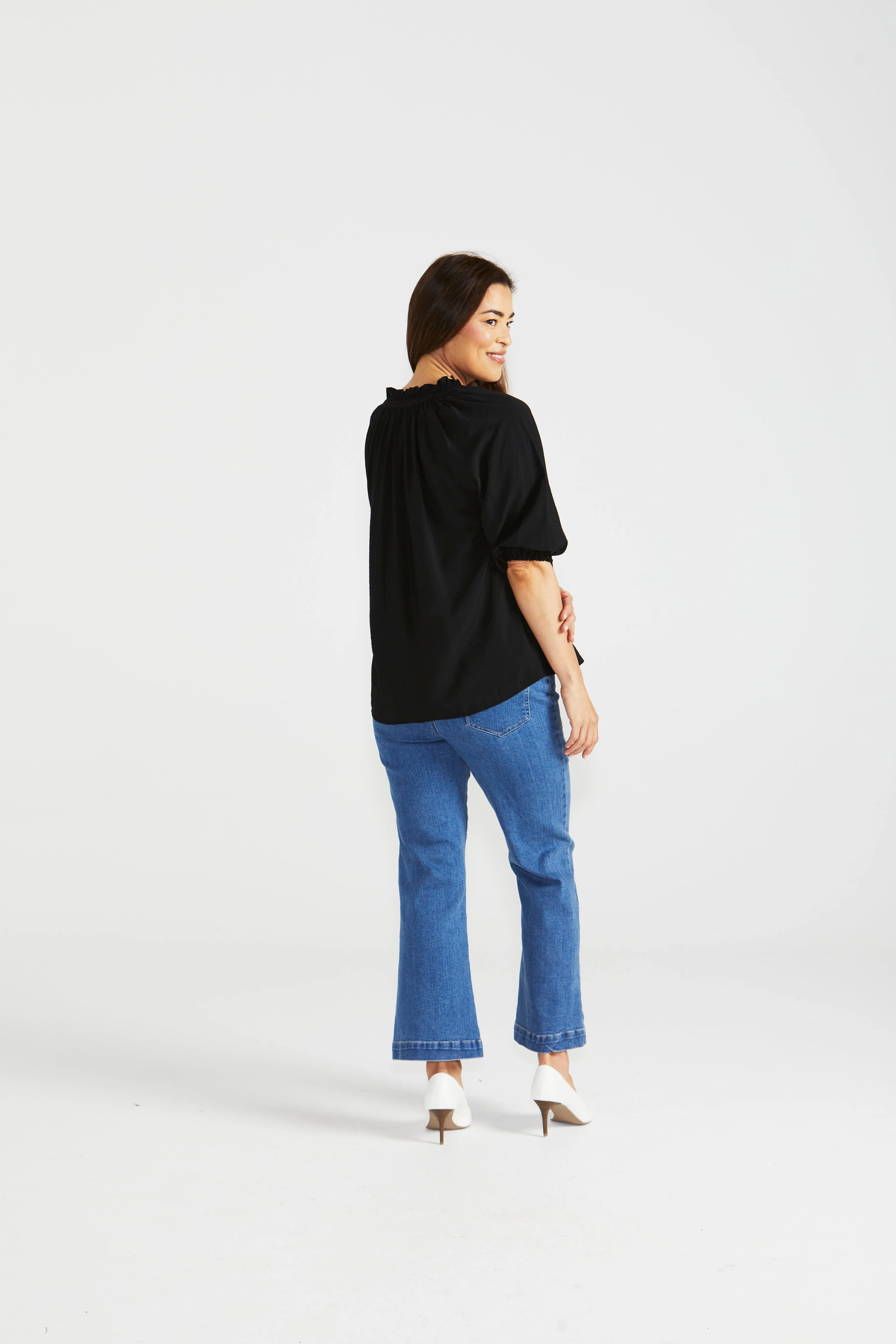 Betty Basics Cecilia Blouse Black