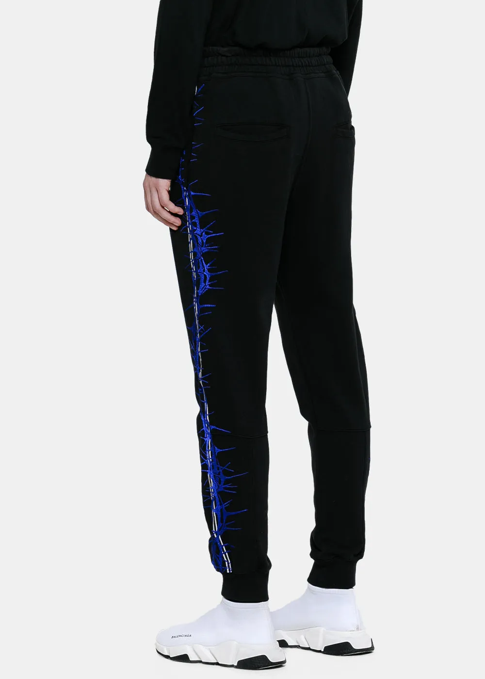 Black Embroidered Sweatpants