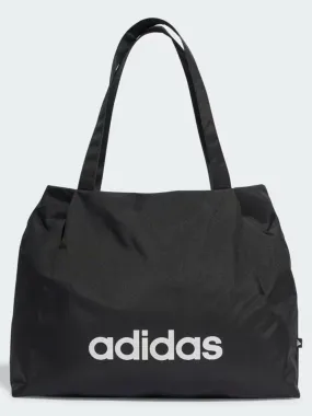 Borsa Adidas con 2 manici in nylon nero con scritta linear 22 l