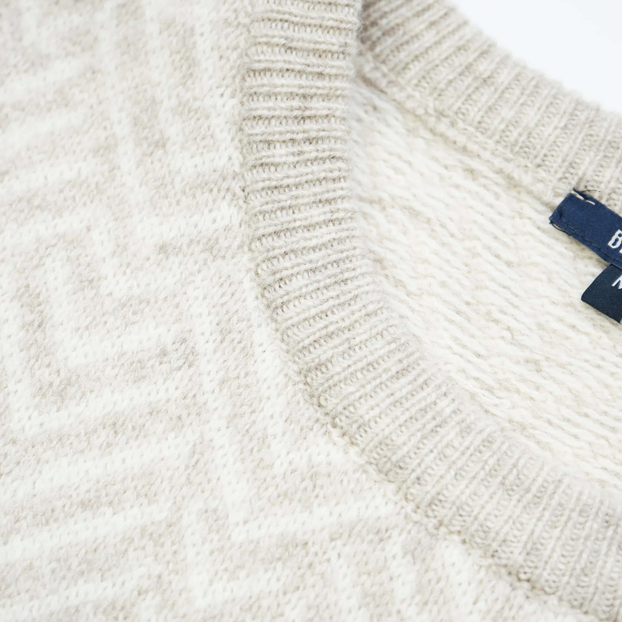 Brisco Beige Herringbone Sweater