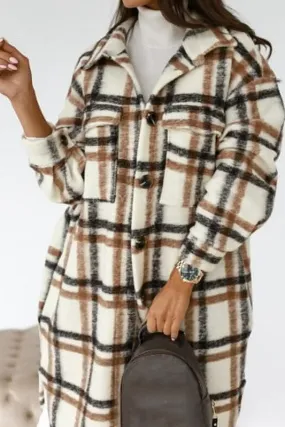 BROWN PLAID SHACKET