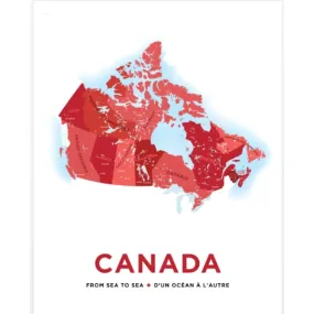 Canada Map Print (11" x 14")