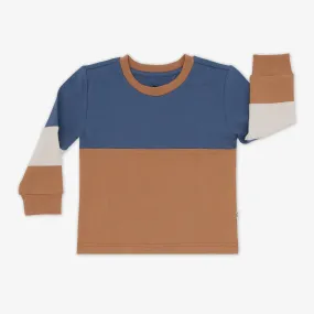 Caramel Colorblock Relaxed Panel Tee