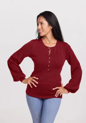 Charlotte Puff Sleeve Top - Sweet Pepper