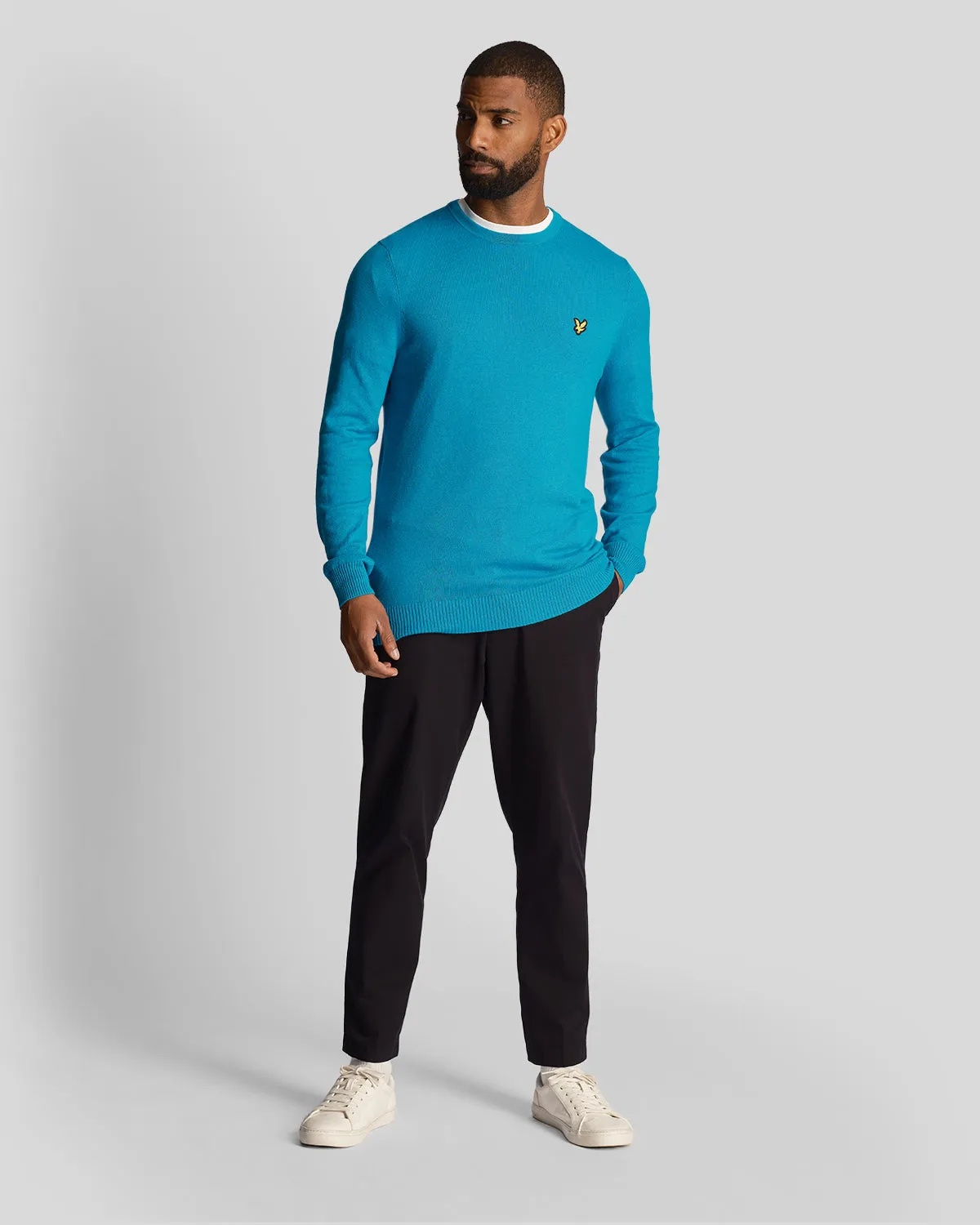 Cotton Merino Crew Neck Jumper