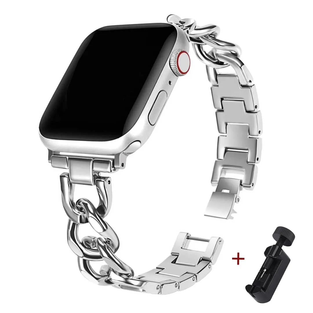 Cuban Link Chain Strap for Apple watch