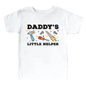 Daddy's Little Helper Kids Graphic Tee | White