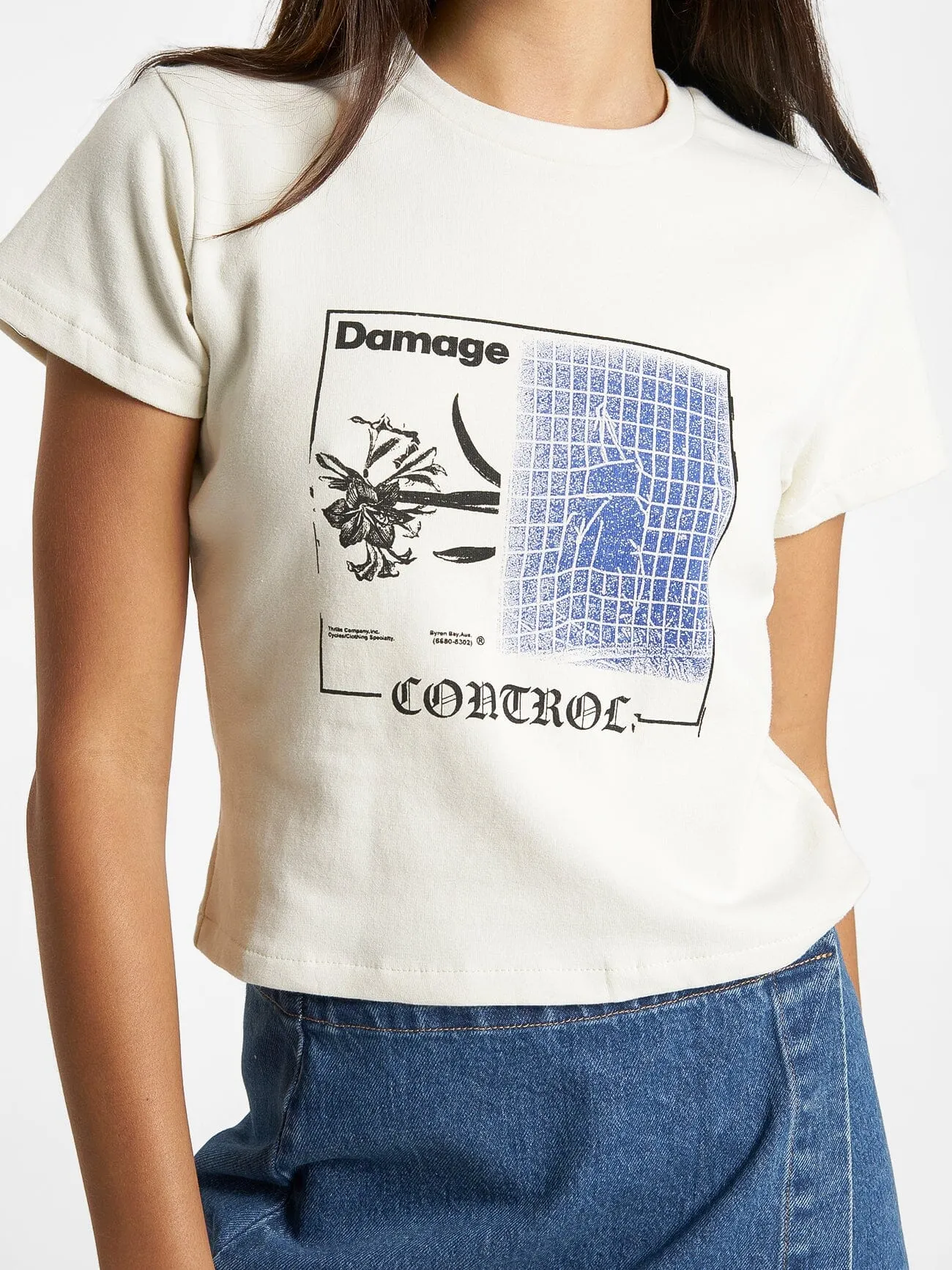 Damage Control Mini Tee - Heritage White