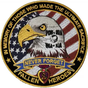 Daniel Smart Fallen Heroes Memorial Iron on Patch, 4 x 4 inches