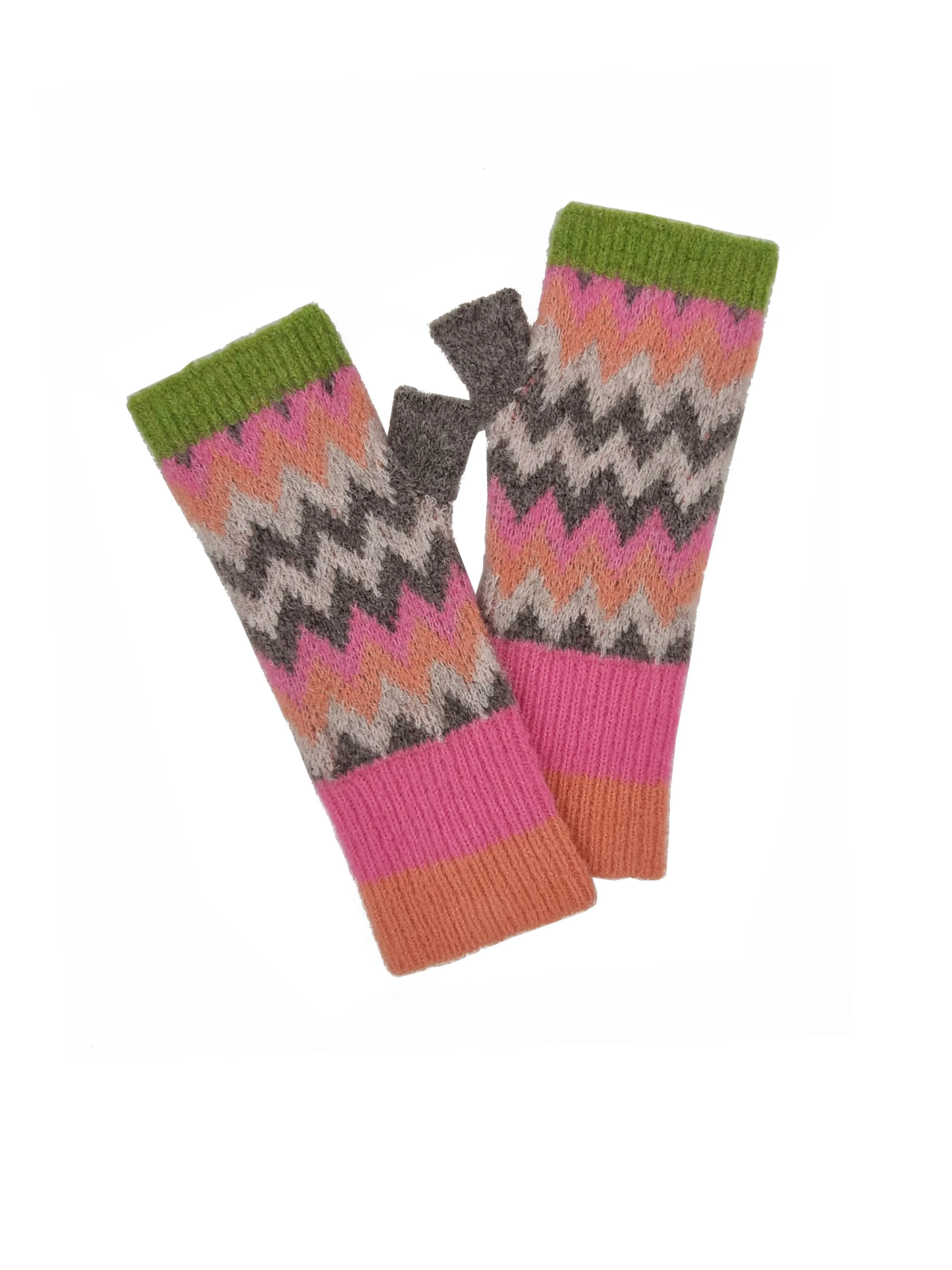 DORA CHEVRON WRIST-WARMER INPINK MIX