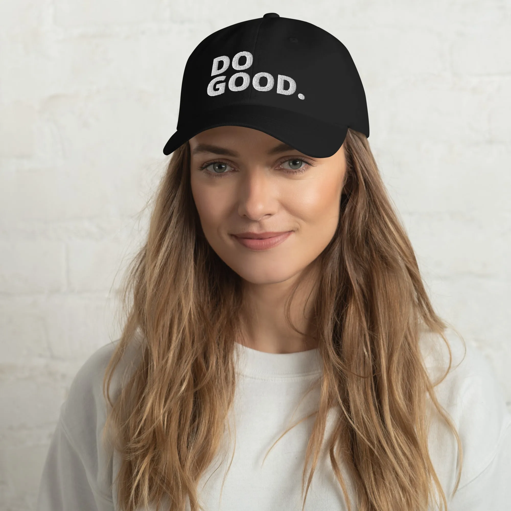 ELEVATED BASICS, BLACK BASEBALL CAP DO GOOD.