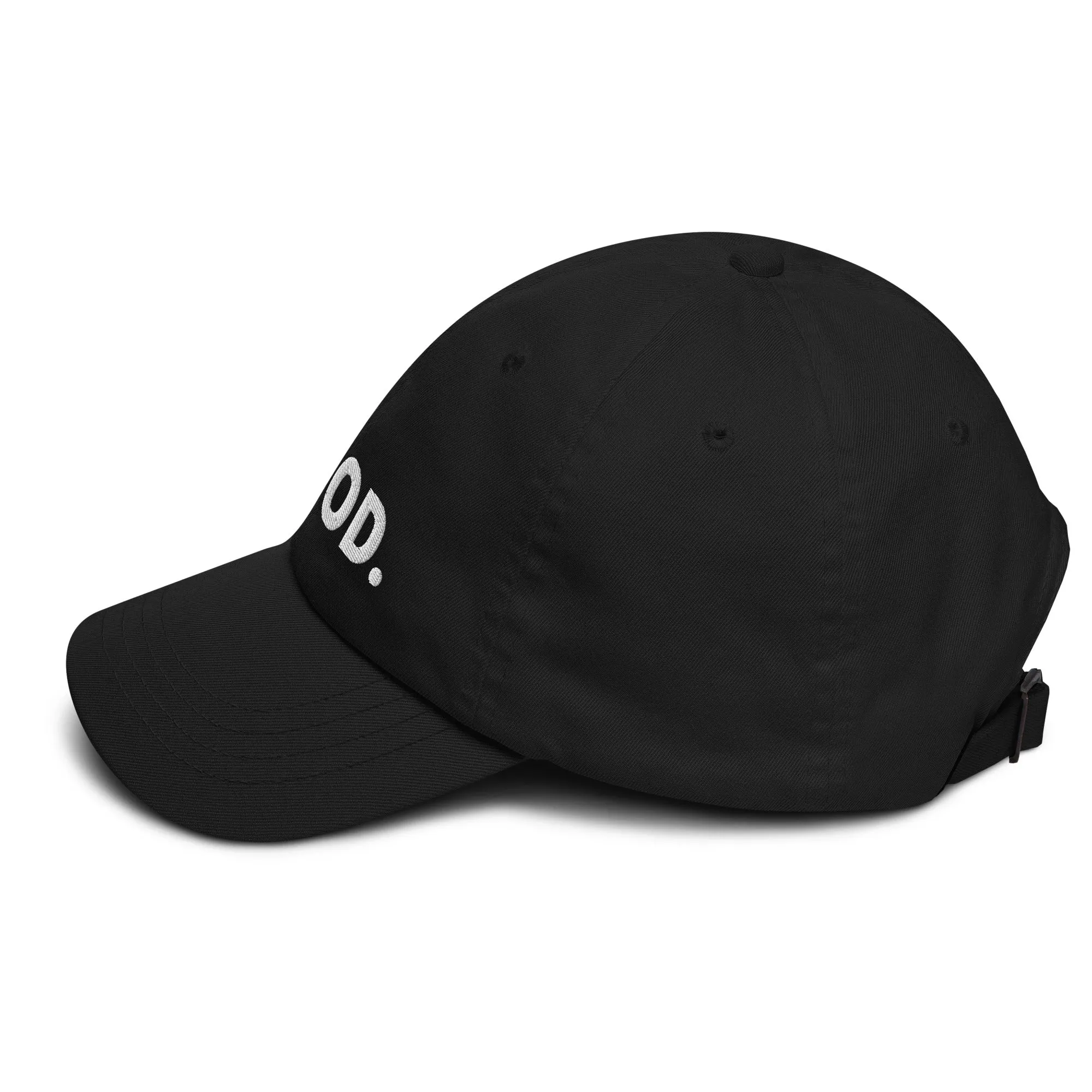 ELEVATED BASICS, BLACK BASEBALL CAP DO GOOD.