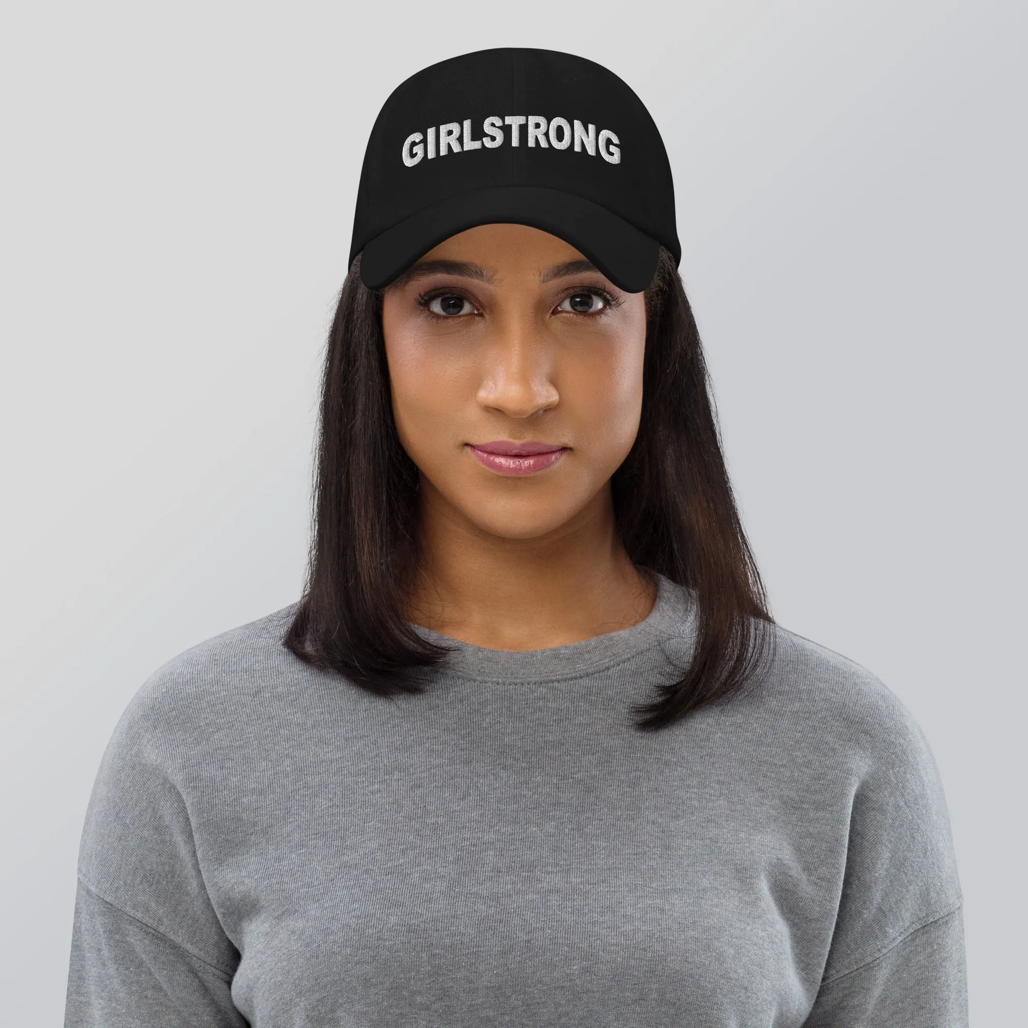 ELEVATED BASICS, BLACK BASEBALL CAP GIRLSTRONG AVAILABLE IN 12 TRENDY COLORS