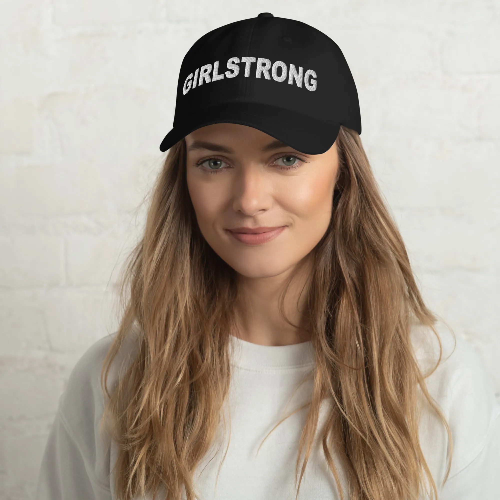 ELEVATED BASICS, BLACK BASEBALL CAP GIRLSTRONG AVAILABLE IN 12 TRENDY COLORS