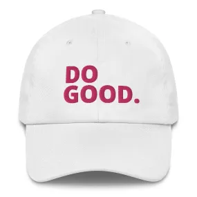 ELEVATED BASICS, WHITE BASEBALL CAP DO GOOD.