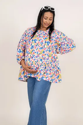 Envogue Women's Printed Maternity Tunic Top