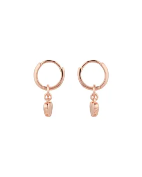 Harrye Tiny Heart Huggie Earring Rose Gold