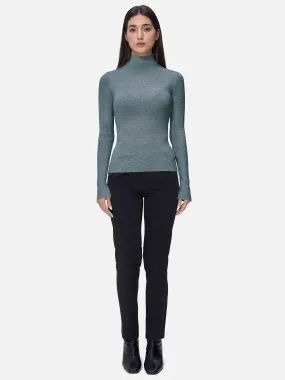 High-Neck Knit Sweater