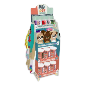 Hug 'N Sip Cup Plush Assortment Floor Display - 38 Pieces Per Retail Ready Display 88567