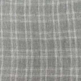 Linen Grey Check Fabric 6634