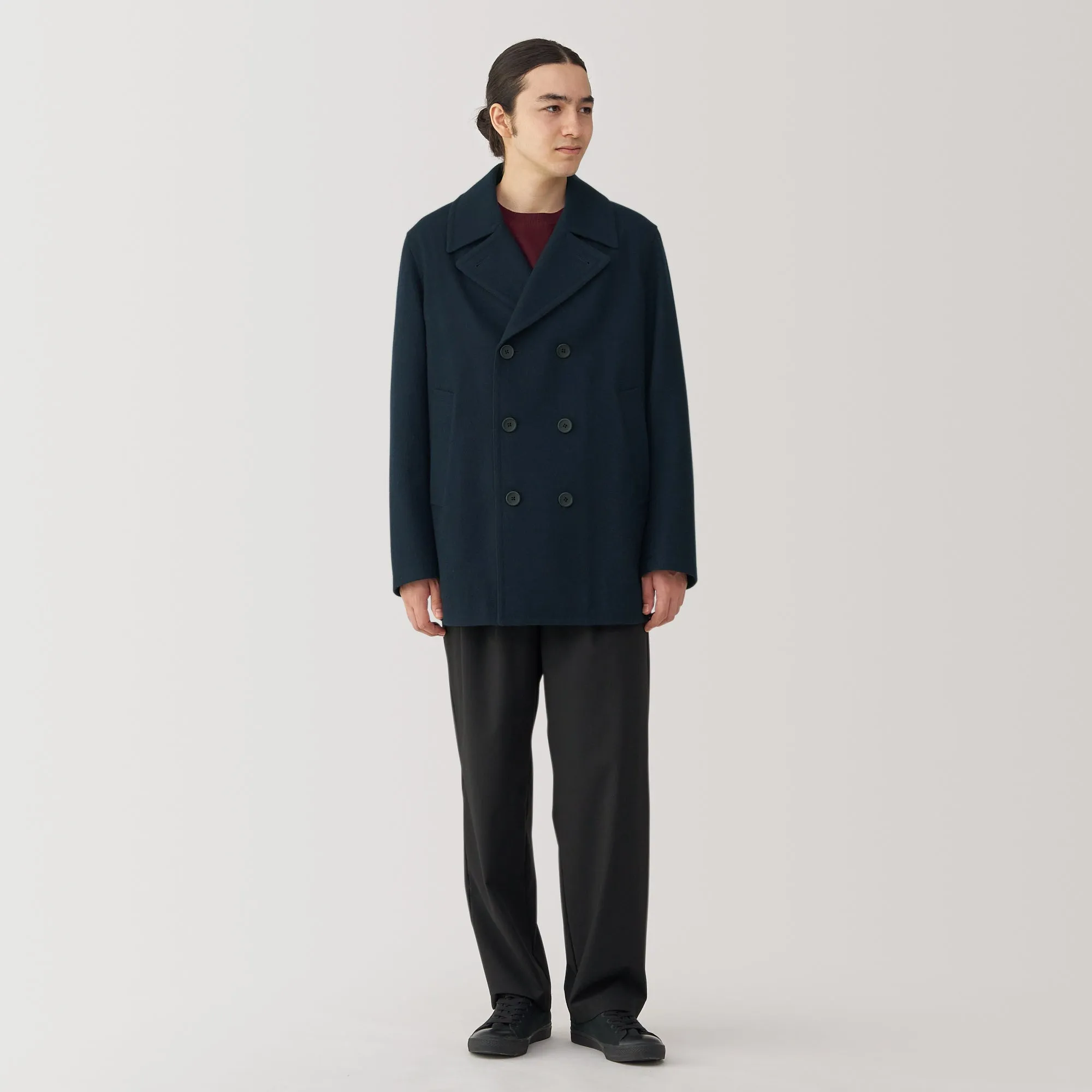 Men's Reclaimed Wool Blend Pea Coat