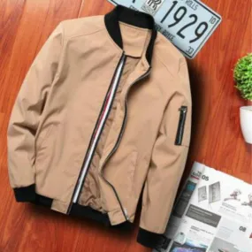 Men's Slim Fit Zipper Jacket - Casual Hip Hop Streetwear Pilot Coat