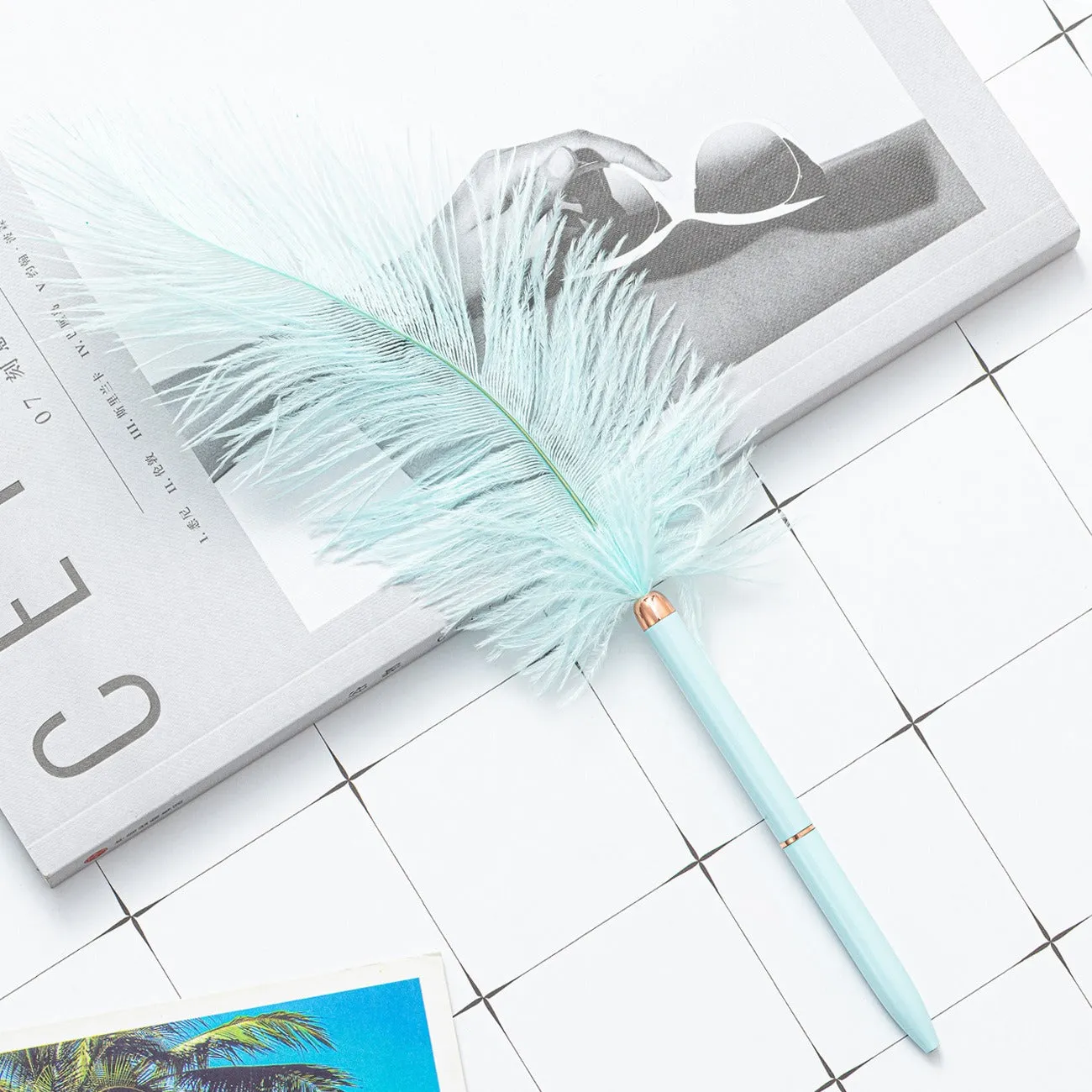 Metal Body Feather Signature Pen