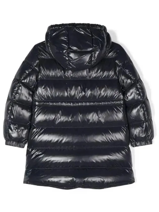 Moncler Junior 12 DACCA Hooded Long Down Coat Navy