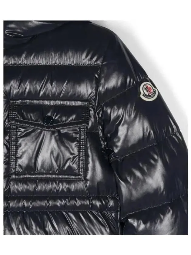 Moncler Junior 12 DACCA Hooded Long Down Coat Navy