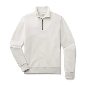 New Windsor Double Cloth 1/4 Zip Mock - Oatmeal Heather