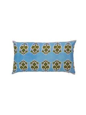 Parakeets Blue/Green Lumbar Pillow Cover