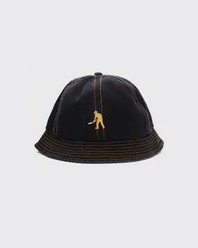 Passport Workers Club Denim Bucket Hat - Black