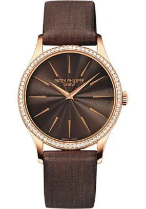 Patek Philippe 33mm Ladies Calatrava Watch Brown Dial 4897R