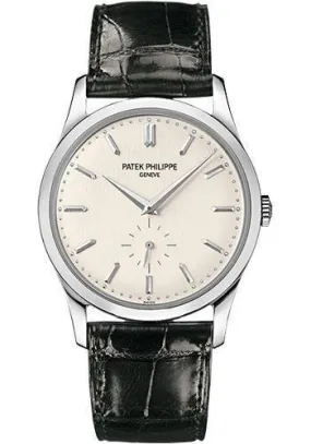 Patek Philippe 37mm Calatrava Watch Gray Dial 5196G