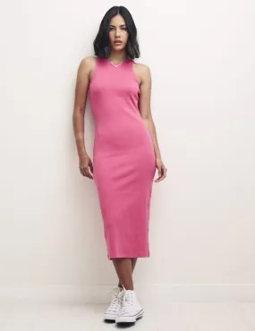 Pink Racer Front Brighton Midi Dress