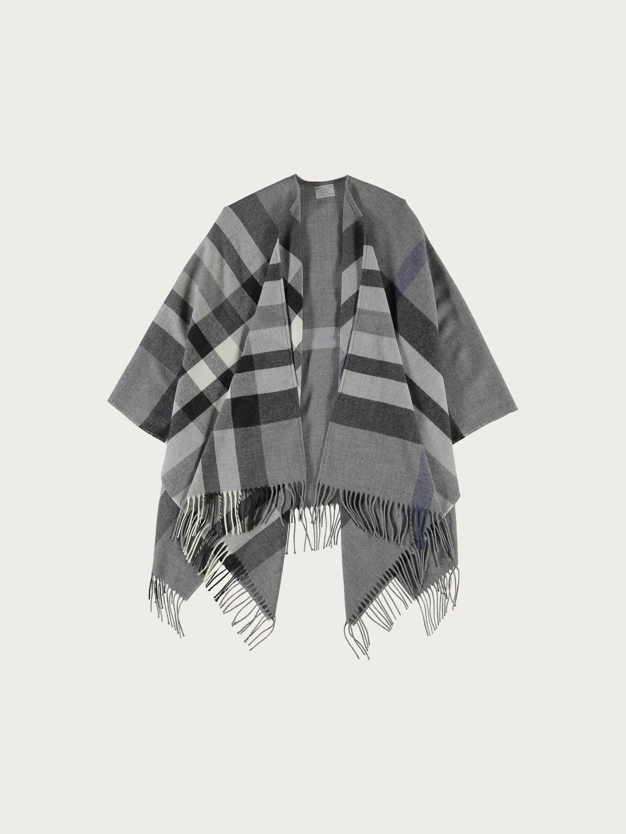 Poncho mit FRAAS Plaid Karo aus Polyacryl - Made in Germany