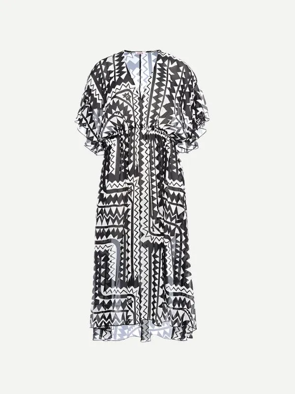 Rivage Robe in Imprime Tribu