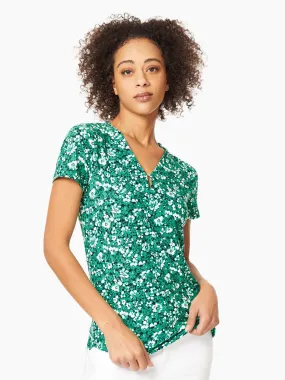 Short Sleeve Moss Crepe Top