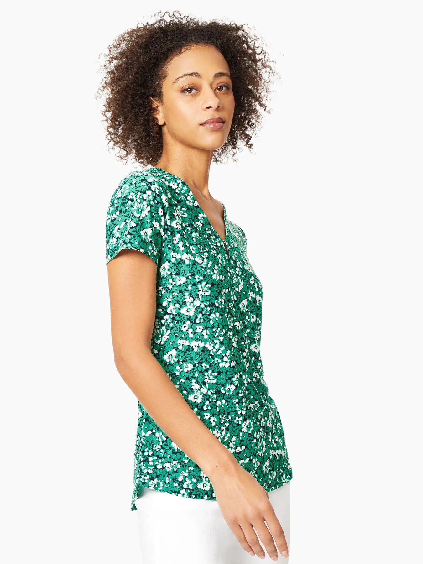 Short Sleeve Moss Crepe Top