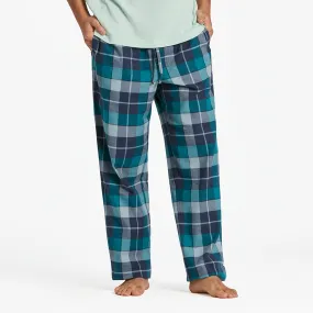 Smoky Blue Plaid Classic Sleep Pant- Life Is Good