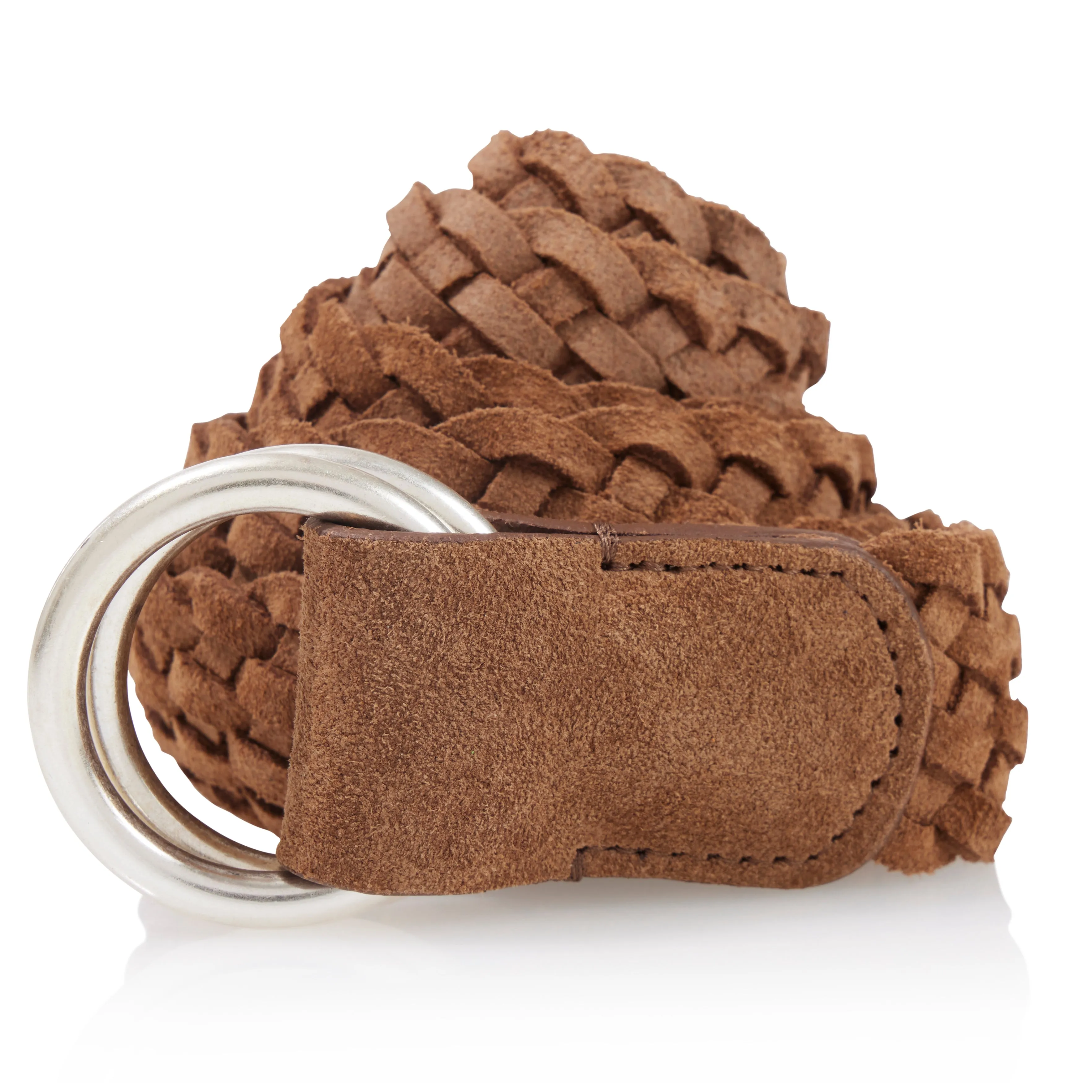 Suede Woven O-Ring Belt