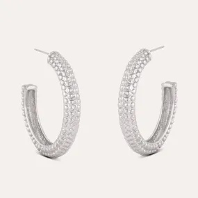 TFC Poppet Silver Plated Hoops Earrings