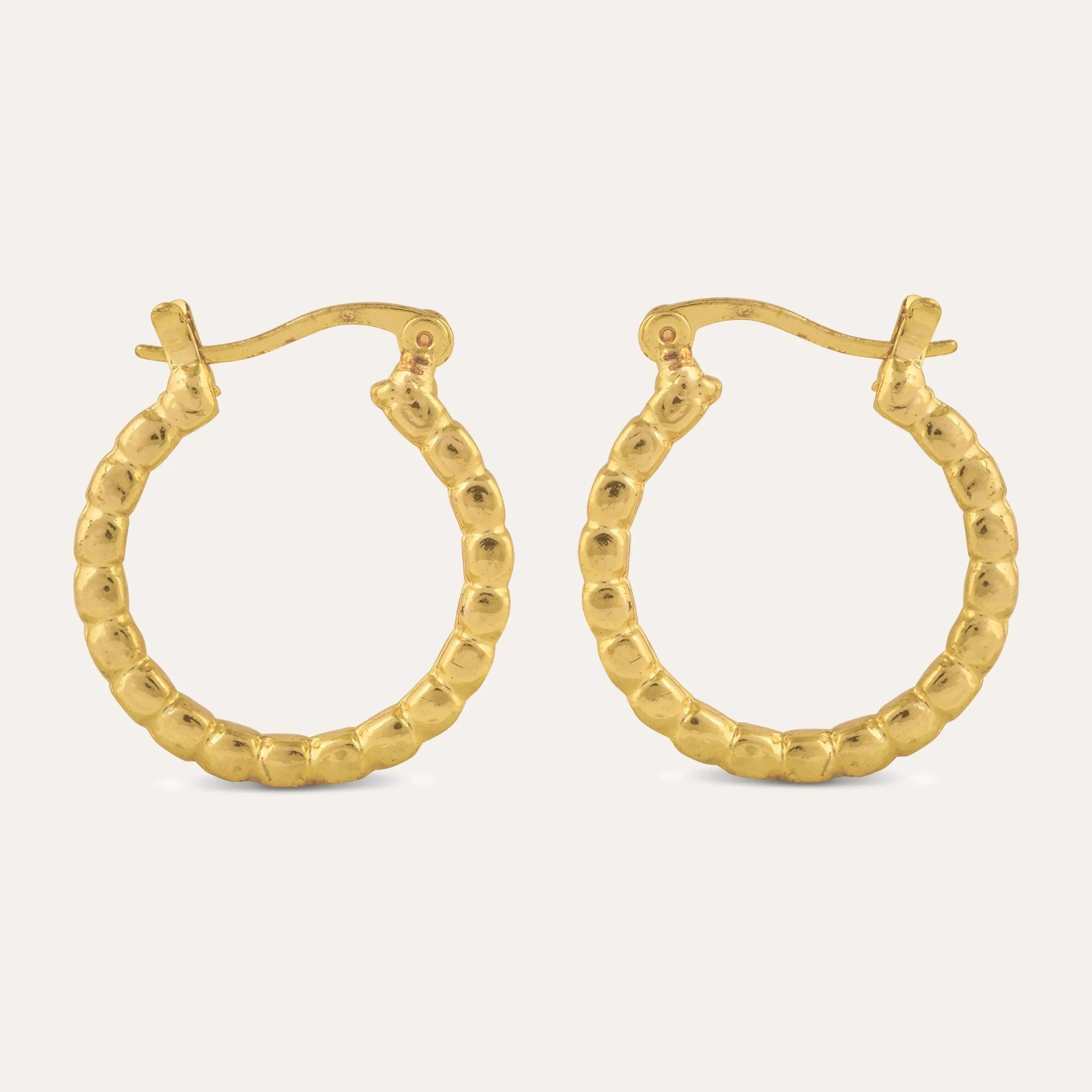 TFC Star Gold Plated Hoop Earrings