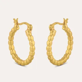 TFC Star Gold Plated Hoop Earrings